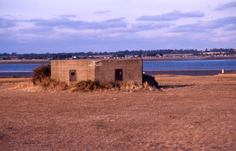  WW2 pillbox on in Cudmore Grove, East Mersea. It has an opening in the top with a spigot for mounting a light machine gun. 
Cat1 Mersea-->East Cat2 War-->World War 2