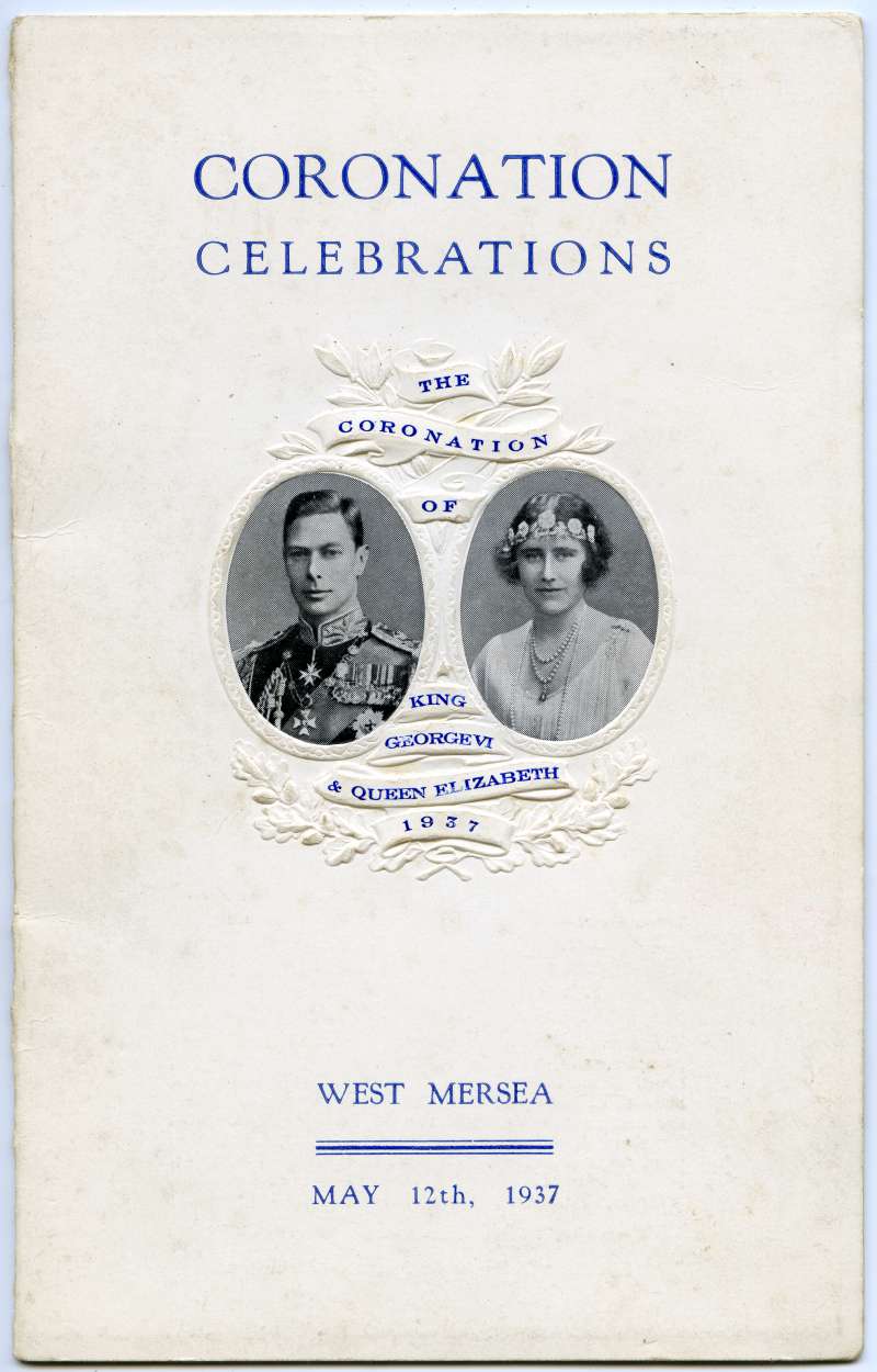  Coronation Celebrations. The Coronation of King George VI and Queen Elizabeth.

Accession No. P714B, 2007.10.008B, 2014.01.004A. 
Cat1 Books-->Coronation and Jubilee Cat2 Mersea-->Events