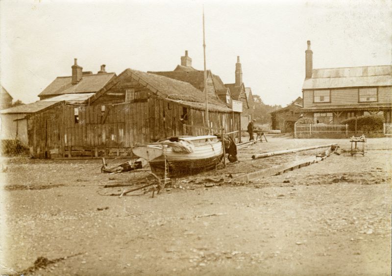  Wyatt's Shed, and the old Victory pub. Thought to be 1920s. 
Cat1 Mersea-->Old City & the Hard Cat2 Mersea-->Coast Road