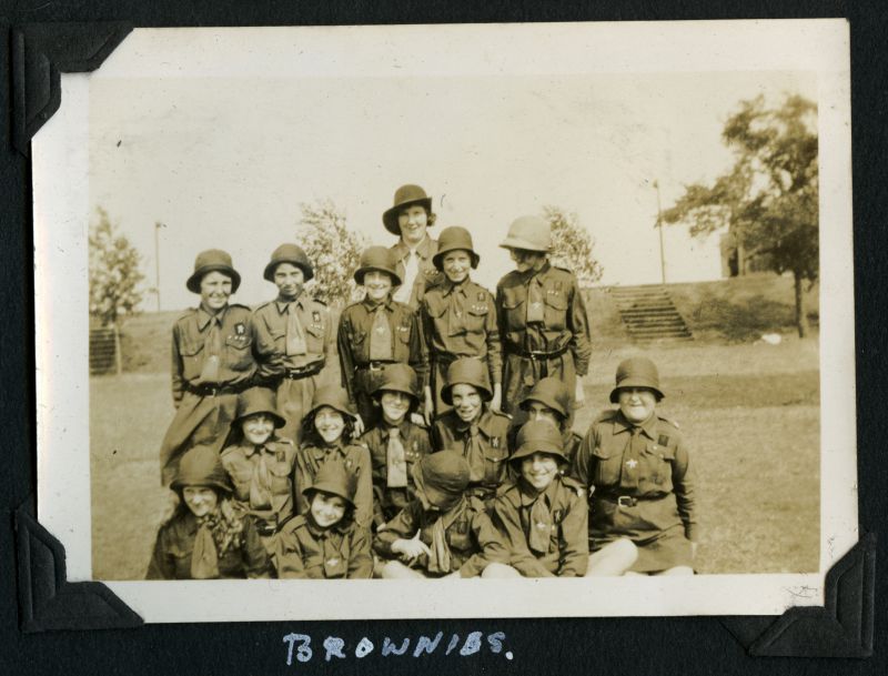  Girl Guides - Camp 1934. Brownies.

Winifred Joan Mussett standing back left. 
Cat1 Girl Guides Cat2 Families-->Mussett