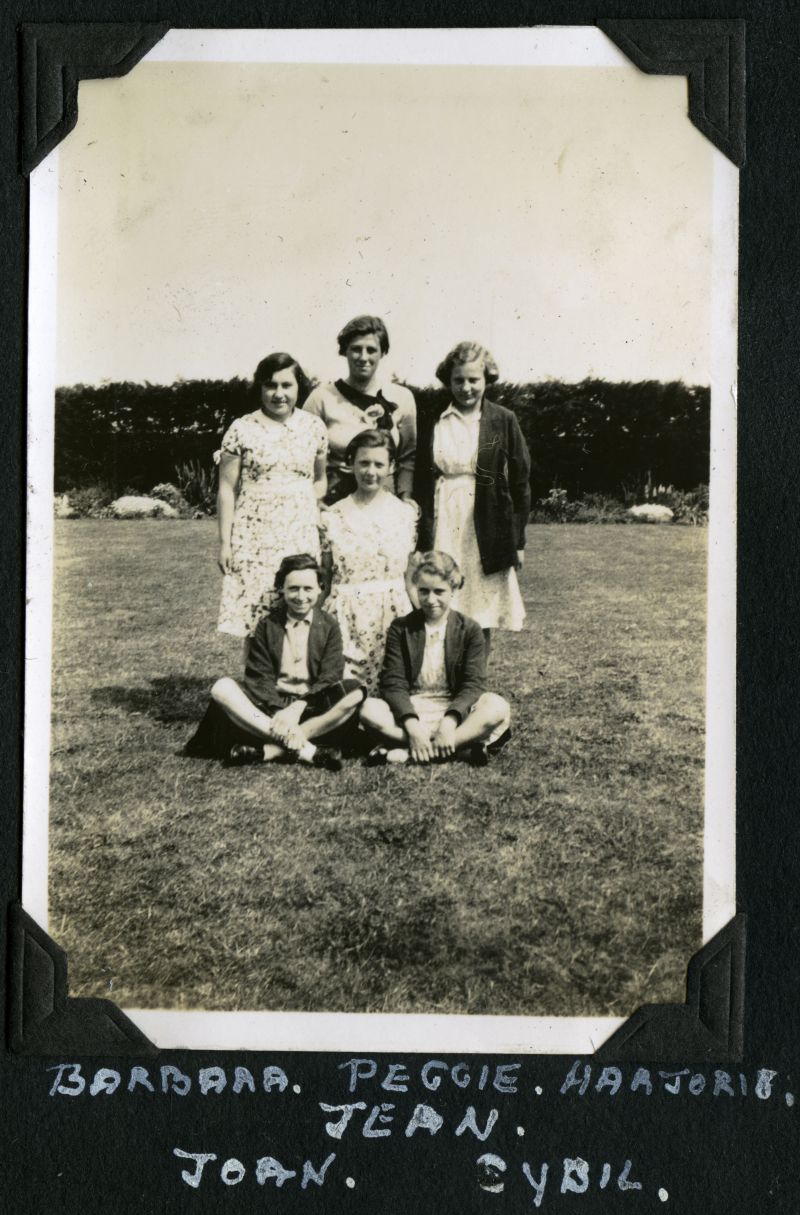  Girl Guides - Strathcona Cup Team.

Barbara, Peggie, Marjorie,

Jean, 

Joan, Sybil. 
Cat1 Girl Guides