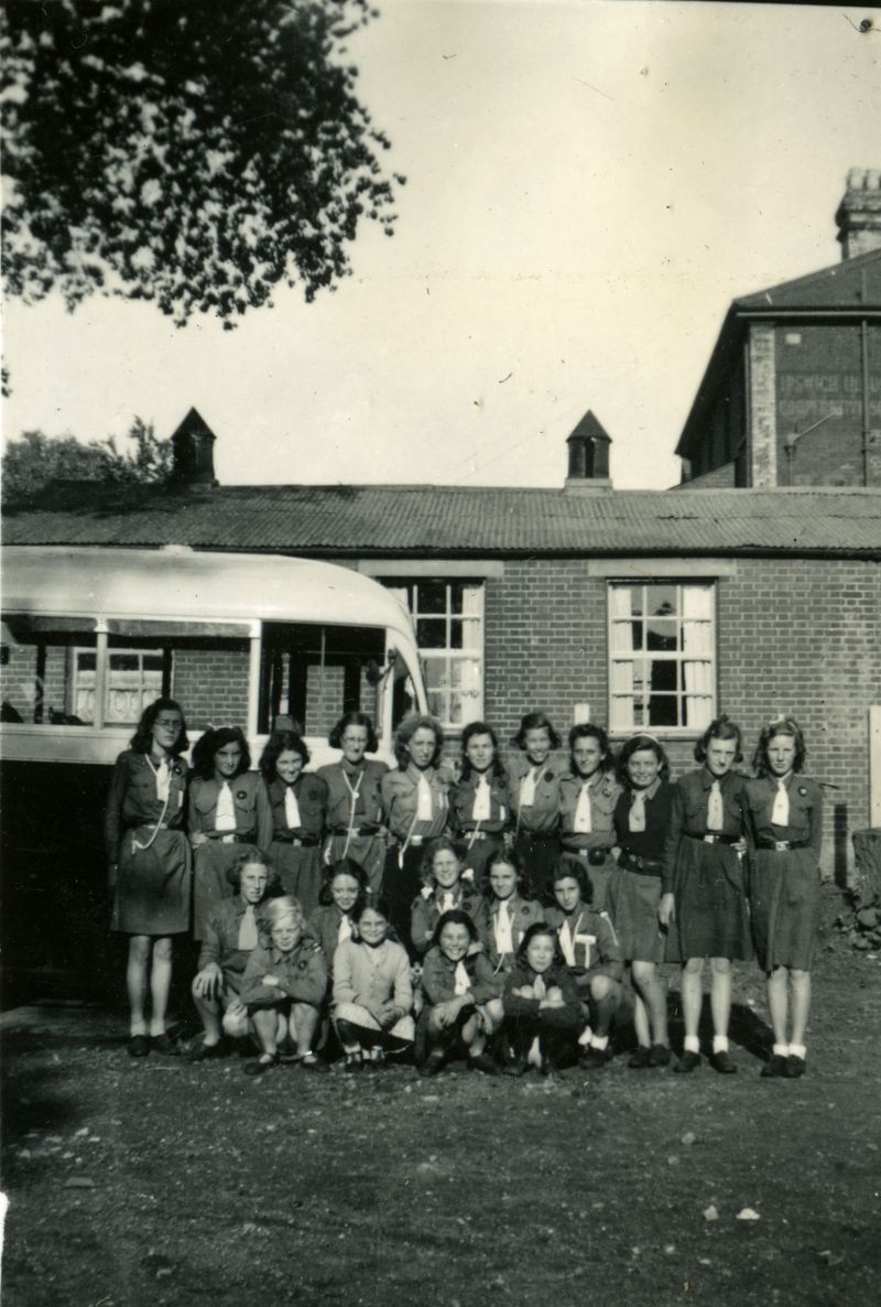  Girl Guides. The building in the background is Ipswich Co-operative. 
Cat1 Girl Guides