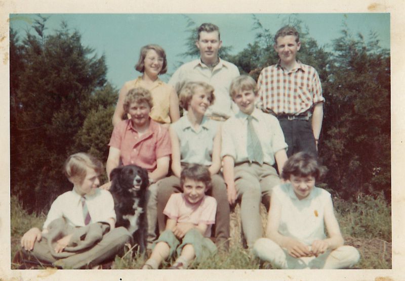  At Patricia Catchpole's Stables in East Road, c1958

Back Suzanne Taylor, Eval Tovim, Mike Spurgeon

Middle row Catchy, Sarah Vince now Cock, Wendy Westcott now Knight.

Front Dianna Gill, Meg the dog, Sue Tibbenham, Anne Knight now Watson. 
Cat1 People-->Other