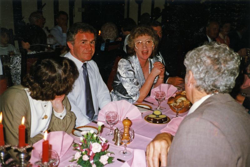 Mersea Island Sea Cadets - dinner at Willow Lodge for organisers of the 1988 Reunion.

Mrs Monica Webb, Brian Jay, Sandie Hewes, Mike Webb. 
Cat1 Sea Cadets Cat2 Families-->Hewes