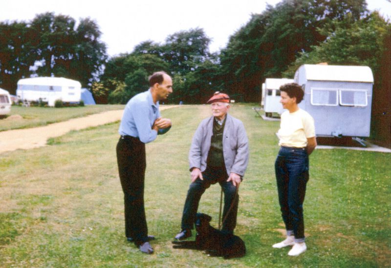  Fen Farm. Mr Restell, Arthur Lord, Nipper the dog, Mrs Restell. 
Cat1 People-->Other Cat2 Families-->Lord / Marriage