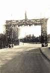 16. ID BJ20_001 Landsmen's arch at Digby's Corner for 1935 Jubilee
Cat1 Mersea-->Events Cat2 Mersea-->Road Scenes