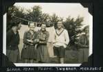 17. ID GG01_022_003 Girl Guides - 1936 Camp. Gladys, Jean, Peggie [ Marriage ], T. Webber, Marjorie
Cat1 Girl Guides Cat2 Families-->Lord / Marriage