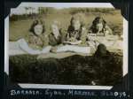  Girl Guides - 1936 Camp. Barbara, Sybil, Marjorie, Gladys.  GG01_023_007