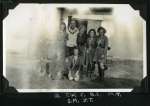  Girl Guides - 1936 Camp.
 Q., T.W., C., B.S., M.Y.
 S.M., J.T.  GG01_025_003