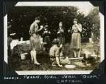  Girl Guides - 1936 Camp.
 Gladys, Peggie, Sybil, Jean, Quem, Captain.  GG01_026_009