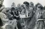  Girl Guides. Mrs Neill (Captain) holding cake.  GG01_031_005