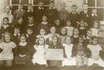 67. ID PBA_032_001 Birch Church of England School. Group III, 1905 ?
Back row 4 L-R: 1. Teacher, 2. Eddie Fisher (see 132 row 5 no.2), 3. Eric Rootkin (see 132 row 5 no. 3), ...
Cat1 Birch-->School