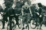 31. ID PBA_095_001 Hardy's Green Youths 1946/7. Ready for a trip out on their bikes.
L-R 1. Peter Mattock, 2. George Roberts, 3. Bernard Pepper, 4. John Whybrow.
Photo ...
Cat1 Birch-->Hardy's Green