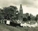 19. ID PBB_021 Rogation Sunday procession to the fields behind Birch Church. Rev. George Armstrong and T.B. Millatt in the centre.
Cat1 Birch-->Church