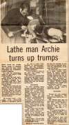 20. ID AMR_011 Lathe man Archie turns up trumps.
The Peldon Wood Turner
Best break for Archie Moore came 14 months ago when he was made redundant by Colchester ...
Cat1 Places-->Peldon-->People