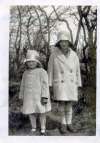 1606. ID HAY_RUE_004 Barbara & Joan Pullen after Sunday School.
Cat1 Families-->Pullen Cat2 People-->Other