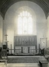 21. ID IA003750 Salcott Church - interior.
The East Window is dedicated To the glory of God in loving memory of Mary Elizabeth Brett who died 17 March 1895.
In ...
Cat1 Places-->Salcott & Virley