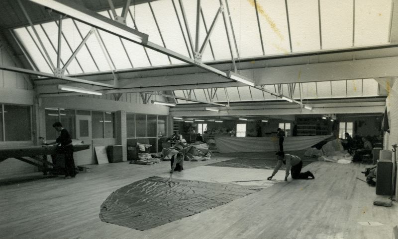 Click to Slide Show


 Gowens sailmakers. L-R Colin Anstey, Daphne Hewes (on floor). Claude Green (behind Daphne), Stanley French, John Wareing, George Freer (on floor), Ernie Ponder, Vic Pullen. 
Cat1 Ship and boat building, sailmaking Cat2 Families-->Hewes Cat3 Families-->Pullen Cat4 Mersea-->Shops & Businesses