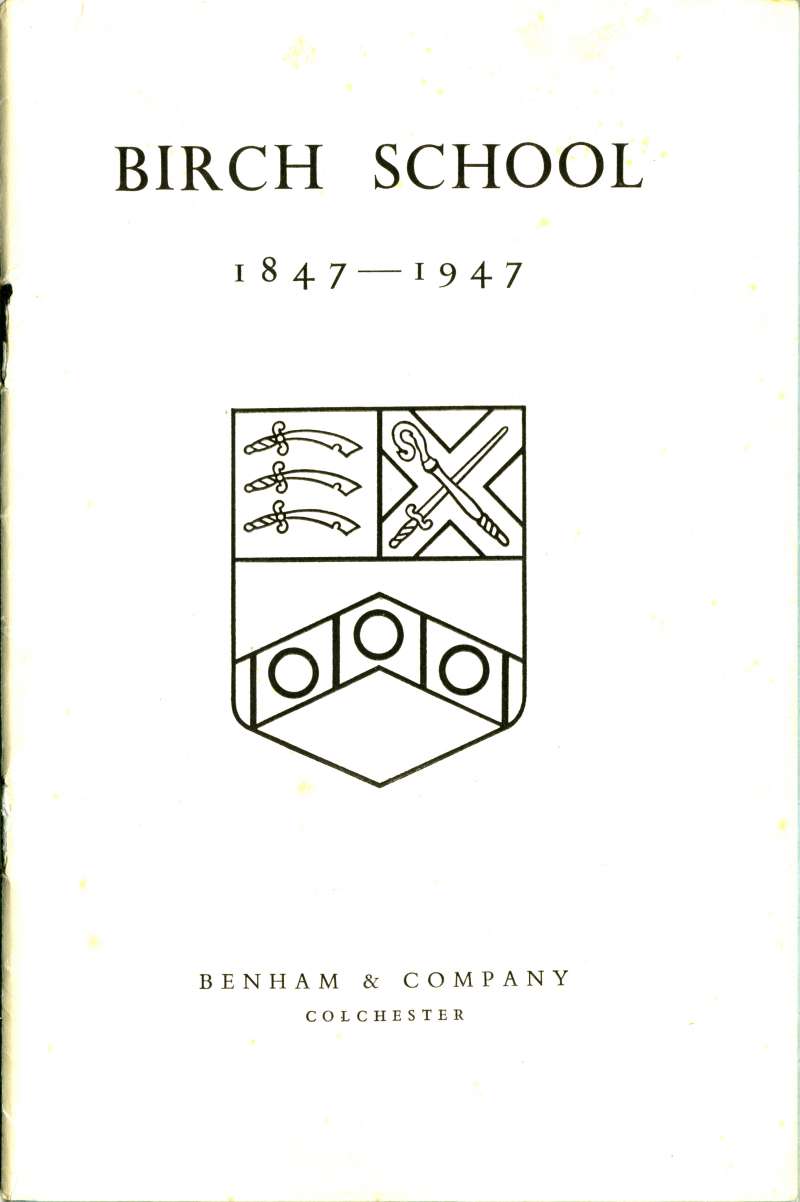  Birch School 1847-1947. Title page. 
Cat1 Birch-->School