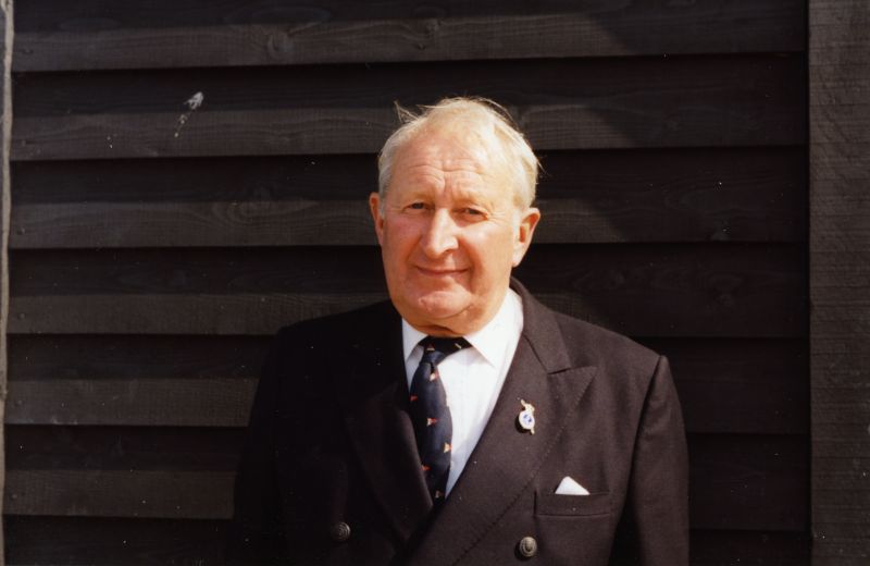  West Mersea Lifeboat new boathouse opening - the late Diggle Haward, prime-mover in the Station's founding crew as Hon. Sec.; here President. 
Cat1 Mersea-->Lifeboat-->Pictures