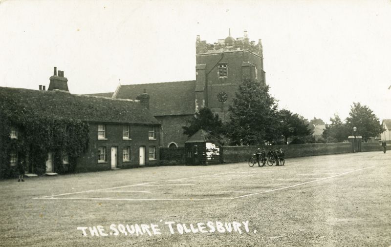  The Square and Church, Tollesbury. Postcard. 
Cat1 Tollesbury-->Road Scenes