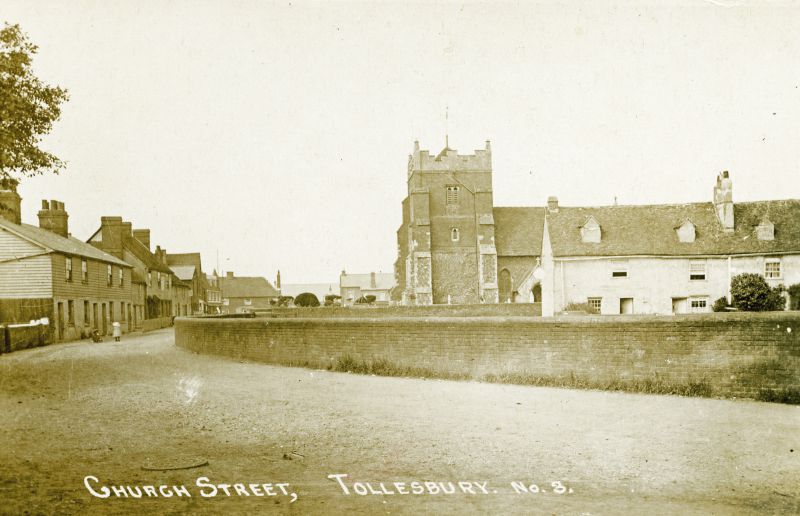  Church Street, Tollesbury. Postcard No.3 written August 1921 
Cat1 Tollesbury-->Road Scenes