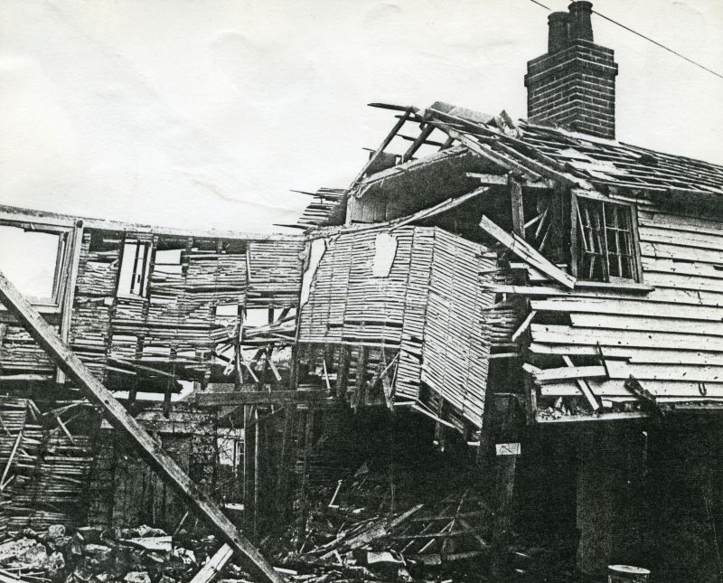 Bomb damage at The Square West Mersea Oct 1940