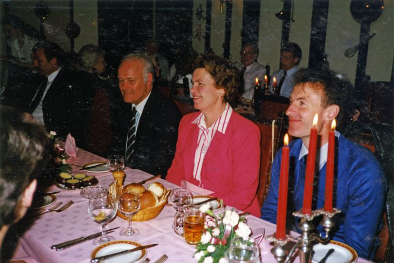  Mersea Island Sea Cadets - dinner at Willow Lodge for organisers of the 1988 Reunion.

Owen Fletcher, Sheila Phillips, Trevor Hart 
Cat1 Sea Cadets