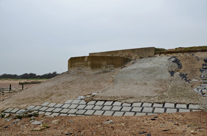  A walk round Mersea Island. WW2 remains. The double-sided pillbox now built into the sea wall at Decoy Point near Waldegraves. The lower level faced out to sea and the upper level inland 

Colchester Heritage MCC7253 
Cat1 War-->World War 2 Cat2 Mersea-->Buildings