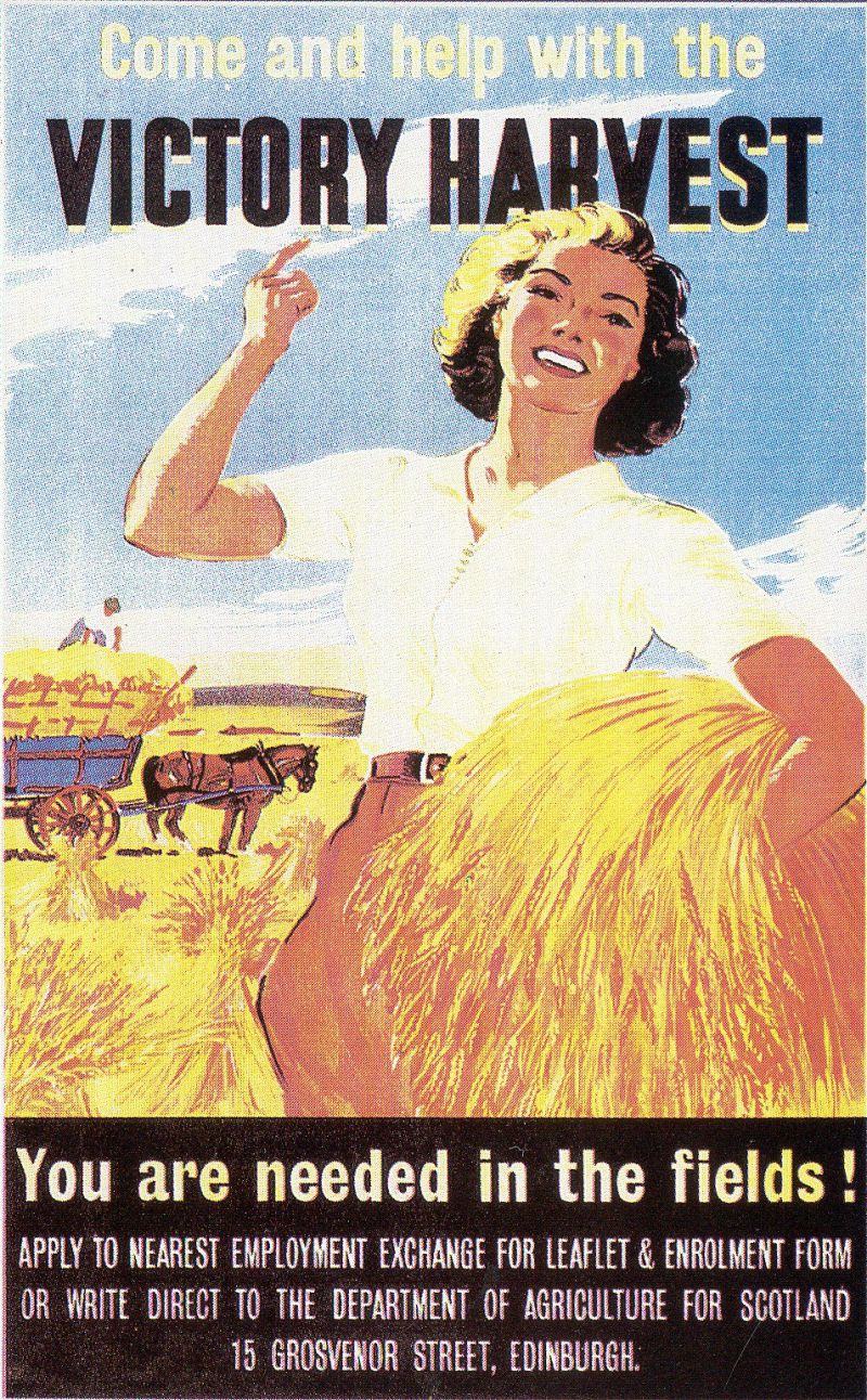  Women's Land Army poster. 
Cat1 People-->Land Army Cat2 Museum-->DisplayPhotos