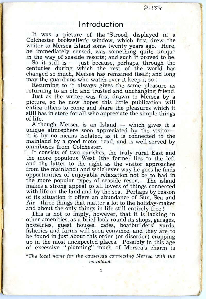 Click to Pause Slide Show


 Map and Guide to Mersea Island. Page 1.

Introduction 
Cat1 Books-->Mersea Guides-->1953
