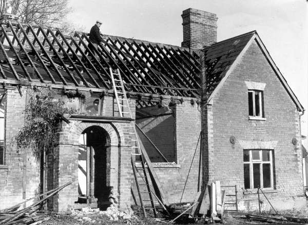 Peldon old school being demolished c1965