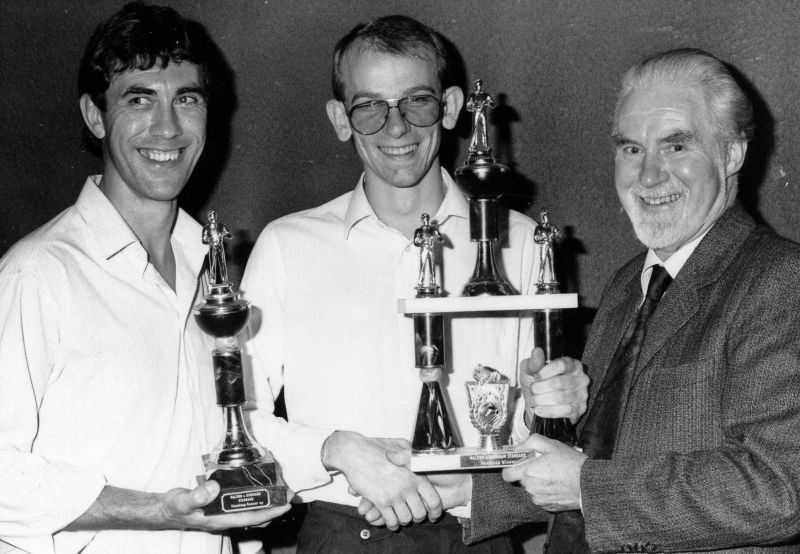  Maldon and Burnham Standard Snooker Competition.

Colin Lemon beat Tony Beadell in the Final. John Savage, editor of Maldon and Burnham Standard is shown presenting the prizes. 
Cat1 Places-->Maldon