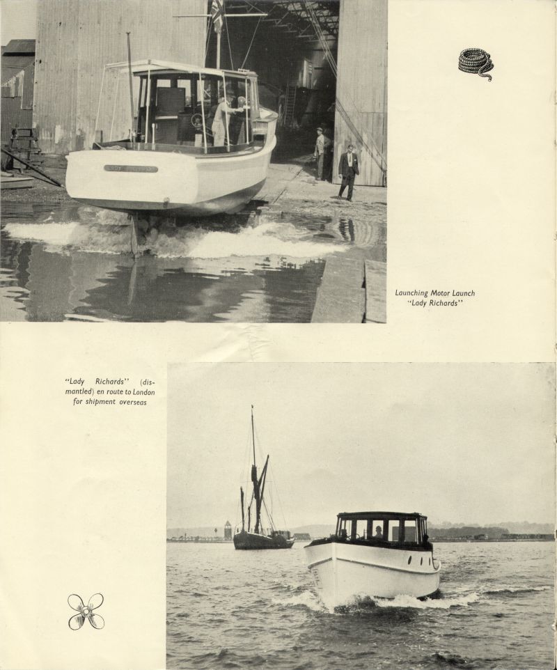 Click to Pause Slide Show


 Aldous Successors Ltd catalogue --- page 40. Motor Launch LADY RICHARDS launch and departure. 
Cat1 Places-->Brightlingsea-->Shipyards Cat2 Ships and Boats-->Launches