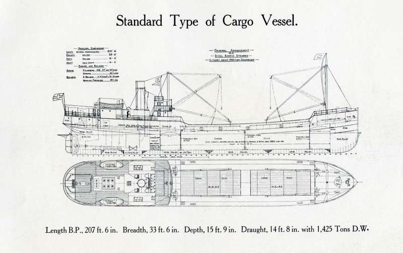 Click to Pause Slide Show


 Standard Type of Cargo Vessel. Plan. From catalogue of Otto Andersen, Shipbuilders, Wivenhoe. 
Cat1 Places-->Wivenhoe-->Shipyards