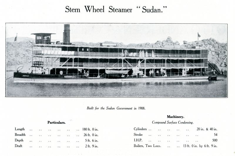 Click to Pause Slide Show


 Stern Wheel Steamer SUDAN. Built for the Sudan Government in 1908. A page from Otto Andersen catalogue. 
Cat1 Places-->Wivenhoe-->Shipyards