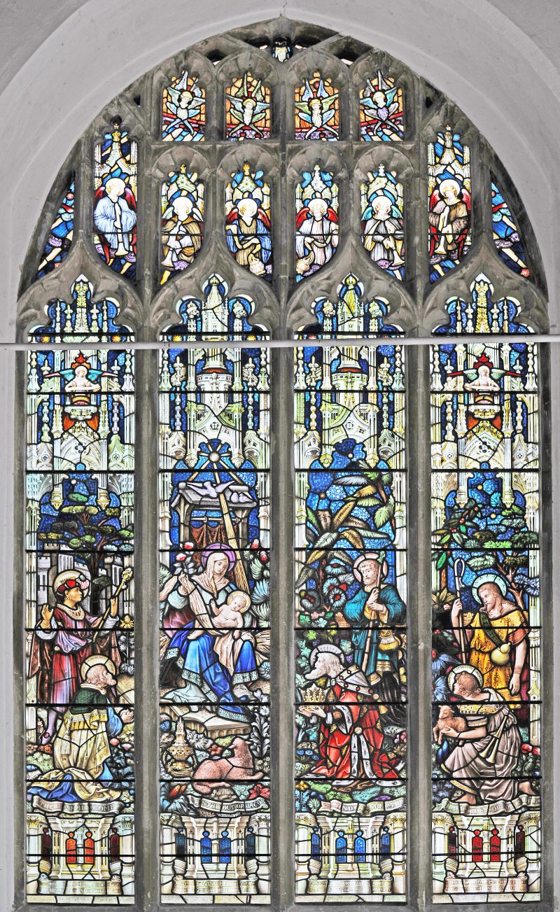  East Mersea Parish Church - East Window in memory of Ernest Arthur Lazarus Barlow. c1920.

 
 After the end of the Great War 1914 - 1918 the family of Ernest Arthur Lazarus Barlow gave the parish church of St Edmund King and Martyr East Mersea an East Window celebrating the feast of the Epiphany. At the top, scarcely visible from the ground, is a small 'hand of God'. Below this are the four ...
Cat1 Mersea-->Buildings Cat2 Mersea-->East