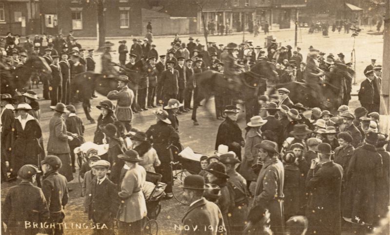  Brightlingsea Nov. 1918. Armistice Parade ? 
Cat1 War-->World War 1 Cat2 Places-->Brightlingsea