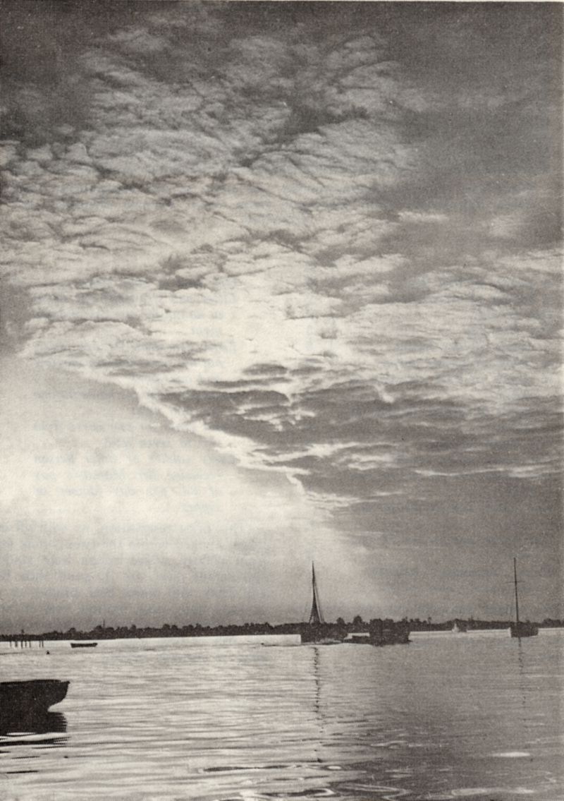  Beautiful cloud formation. Sunset over the River Colne off Brightlingsea. Competition entry from Douglas Went.

Essex Countryside magazine February 1962. 
Cat1 Miscellaneous Cat2 Places-->Colne