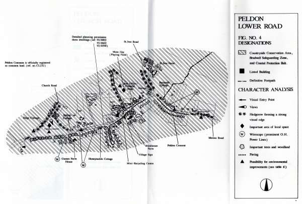  Peldon Village Appraisal. Fig 4.

Peldon Lower Road. Designations. 
Cat1 Places-->Peldon Cat2 Maps and Charts