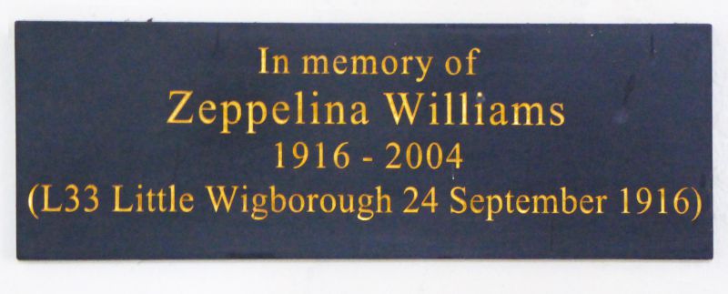  In memory of Zeppelina Williams 1916 - 2004.

Church of St Nicholas, Little Wigborough. 
Cat1 Places-->Wigborough