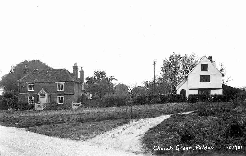  Church Green, Peldon. Postcard 123781 
Cat1 Places-->Peldon-->Road Scenes