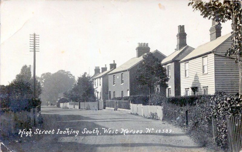  West Mersea High Street looking South. Postcard 14389 Mailed 29 May 1923 to Miss N. McQuarrie Oban from Shamrock House, West Mersea. The card reads 
Dear Nellie,

Just a P.C. to let you know I have got back to the land where it does not always rain. It hasn't rained since I arrived home. I would like to be back again, Awa in the Hielands, as you cant beat them. I am keeping very true to ...
Cat1 Mersea-->Road Scenes