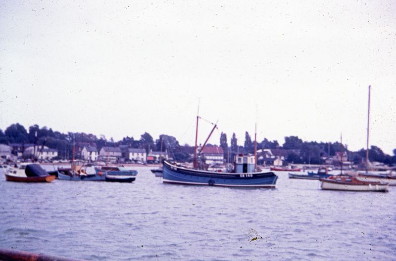  Boats at West Mersea Hard. CK146. 
35mm slide by Jean Booth. 
Cat1 Mersea-->Old City & the Hard