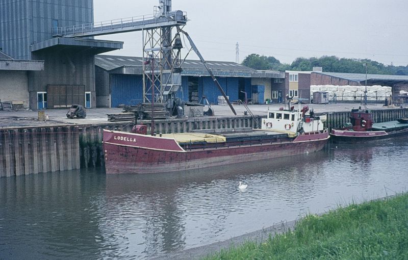  LODELLA at Colchester Hythe in the 1970s. IMO No. 7039555, built 1970 and owned by London & Rochester Trading Company. The barge astern is thought to be MALONEY.


Comment January 2011 from Tony Kitchen:

I was a third hand on the LODELLA many years ago been afloat a couple of years when I took a berth quite a nice little barge diff to the Old Bastion I was on before that. Cr ...
Cat1 Ships and Boats-->Merchant -->Power Cat2 Places-->Colchester-->Hythe
