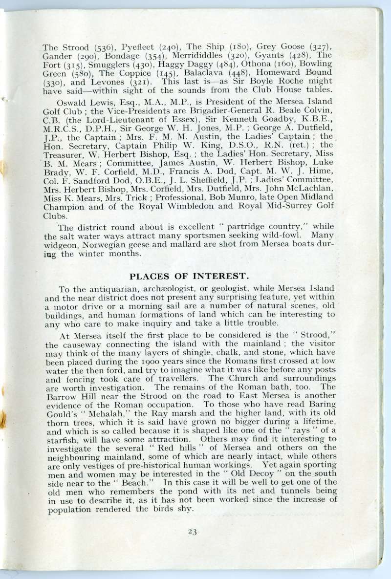  West Mersea Official Guide. Page 23. 
Cat1 Books-->Mersea Guides-->1935