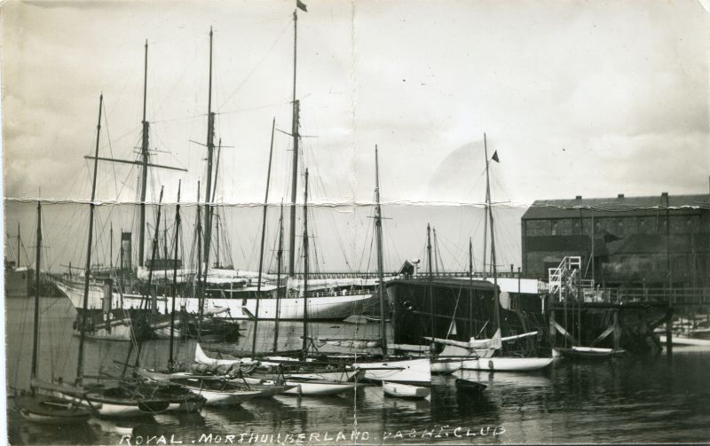  Royal Northumberland Yacht Club, Blyth.
The large sailing ship is thought to be the auxiliary schooner SUNBEAM built 1874 for Lord Brassey, Official No. 70573, broken up 1929. 
Cat1 Places-->Other