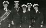138. ID MST_SCC_127 Sea Cadets at 1959 Burnham Carnival after procession. 
L-R David Mussett, John Jones, Herbert Burgess, Brian Phillips and Albert Stacey.
From David ...
Cat1 Sea Cadets