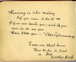  Kissing is like writing...
 Walter Cock.
 From Mildred French autograph album.  RUD_BK4_040