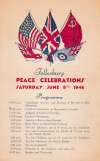 15. ID PBIB_TOL_101 Tollesbury Peace Celebrations. Programme.
Cat1 Tollesbury-->Events Cat2 War-->World War 2
